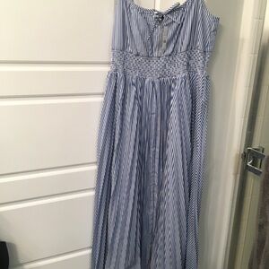 Banana Republic Blue and White Striped Dress